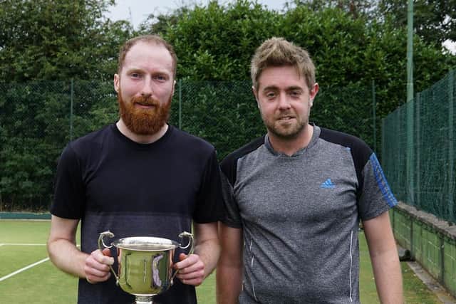 Mens single finalists Joe Jackson (left) who beat Will Harrison.