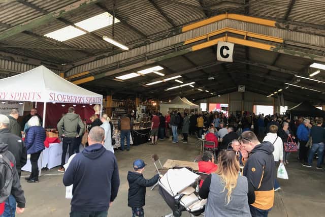 A scene from the East Midlands Food Festival at Melton Livestock Market on Sunday EMN-210410-155251001