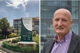 Melton Borough Council's offices and the authority's leader, Councillor Joe Orson