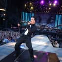 Robbie Williams takes to the stage at BST Hyde Park this weekend (July 6), but will the weather hold out for the “Angels” singer? (Credit: Getty Images)
