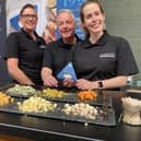 Long Clawson Dairy's stand at the Artisan Cheese Fair, with senior brand manager Nicki Matthews (right)