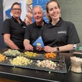 Long Clawson Dairy's stand at the Artisan Cheese Fair, with senior brand manager Nicki Matthews (right)
