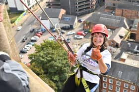 A fundraiser takes on an abseil in aid of Rainbows hospice