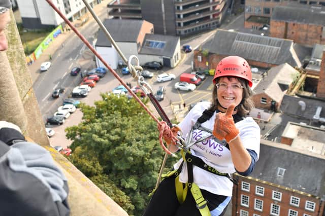 A fundraiser takes on an abseil in aid of Rainbows hospice