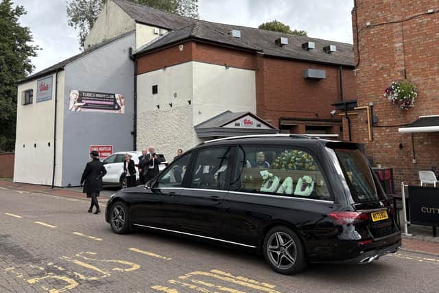 The funeral cortege for Trevor Vernon passes by Tubes, the Melton nightclub he founded in 1983