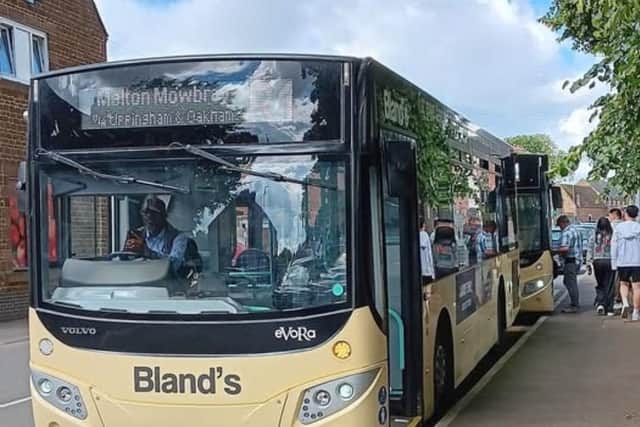 A Bland's bus service serving Melton Mowbray