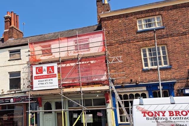 Work taking place to preserve the heritage of 35 Burton Street in Melton Mowbray