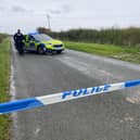 A police roadblock at Plungar after the discovery of Timothy Macdonald's body
PHOTO GEORGE ICKE