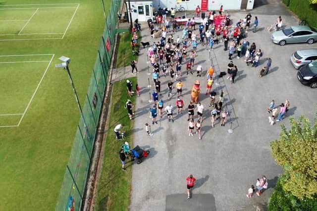 Fun runners prepare to take part in the Hamilton Fun Run, with everyone getting a medal