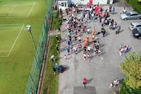 Fun runners prepare to take part in the Hamilton Fun Run, with everyone getting a medal
