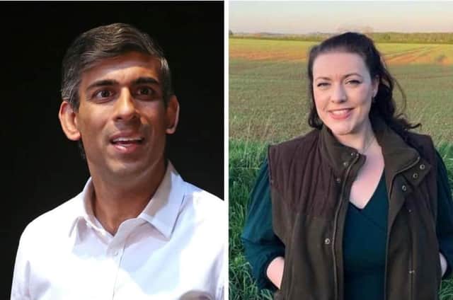 New Prime Minister Rishi Sunak, who was elected Tory party leader this afternoon, and Melton MP, Alicia Kearns