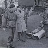 King George VI inspects Paras and their equipment at Newport Lodge in Melton