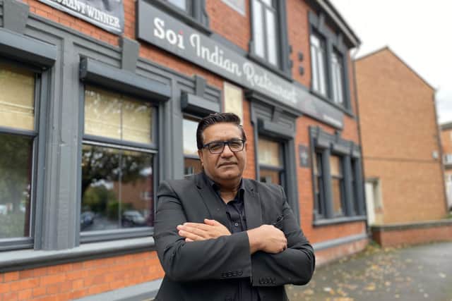 Atul Dawda outside his SOI Indian Restaurant in Melton