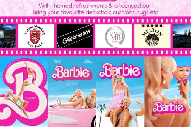 The Barbie movie is to be screened in the open air at Melton Mowbray