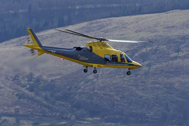 The local air ambulance in flight on another vital mission
