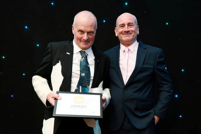 Tony Fowler (left) receives his RCC award PHOTO Pete Martin