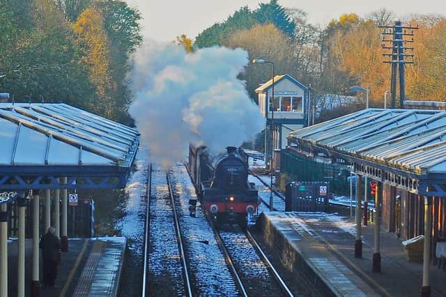 The former LMS Jubilee class no 45596 Bahamas pictured at Melton Mowbray railway station PHOTO Paul Davies