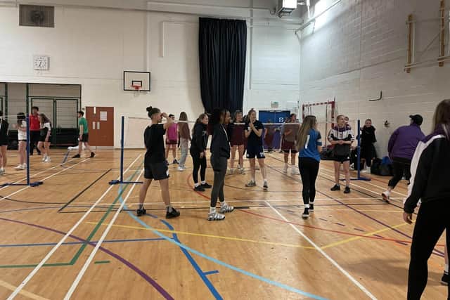 Students at the 2024 Sportathon at Loughborough College