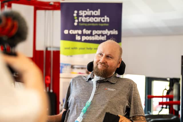 Matt Hampson pictured at the launch for the ground-breaking new programme for spinal cord treatment
