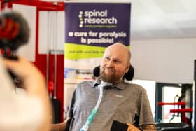 Matt Hampson pictured at the launch for the ground-breaking new programme for spinal cord treatment