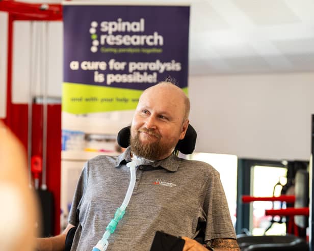 Matt Hampson pictured at the launch for the ground-breaking new programme for spinal cord treatment