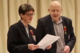 Melton vice president Hazel Armstrong and president Mick Lawrence at the end of the President's Tour.