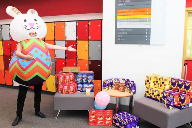 Easter bunny at John Ferneley College