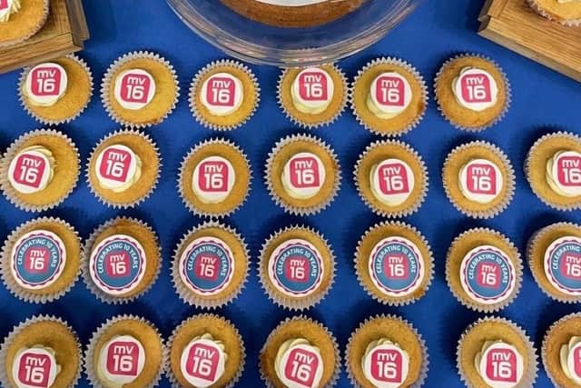 Special cup cakes made for MV16 students and staff as part of the college's 10th anniversary celebrations