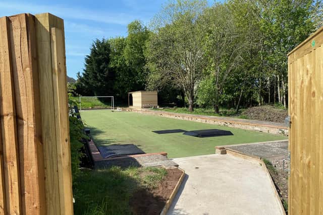 The former Melton bowls club practice area which is being transformed into a forest school