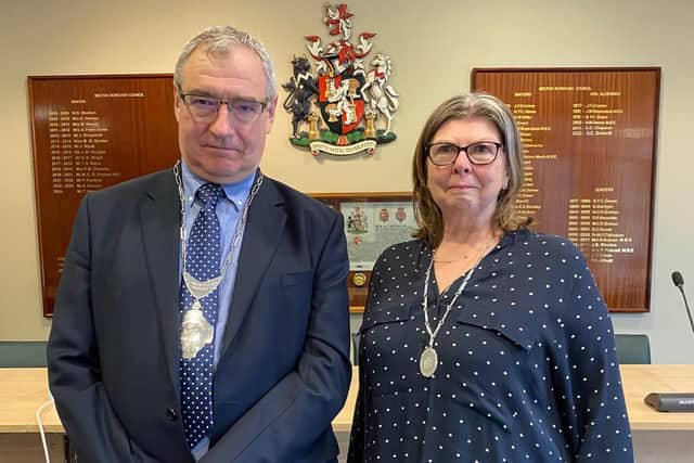 New Deputy Mayor of Melton, Councillor Jim Adcock, with his wife and consort, Kate