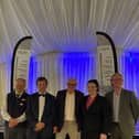 Pictured at the launch of The Stockyard, from left, Hugh Brown (CEO of Gillstream Markets), Stephen Hallam (chair of the Melton and Belvoir Agricultural Society), Councillor Rob Bindloss (portfolio holder for growth and prosperity at Melton Borough Council), Melton MP Alicia Kearns and Edd de Coverly (chief executive of Melton Borough Council)