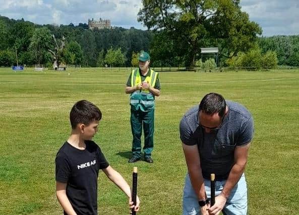 A croquet session at the fun day in Knipton