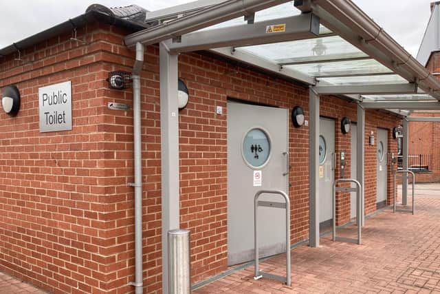 Melton Borough Council's toilet block in St Mary's Way in the town
