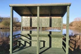 The new bird hide provided in Melton Country Park