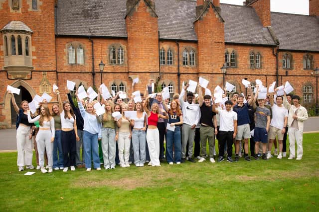 GCSE results day at Ratcliffe College on Thursday