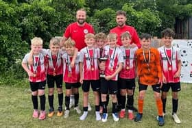 Jamie Southerington (back left) with the club's league-winning U10 Pumas. Now the club have a senior side too. Photo by Mowbray Rangers Facebook.