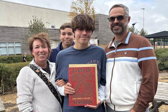 Lewie Worth with parents Philip and Caroline, plus brother Oliver at John Ferneley