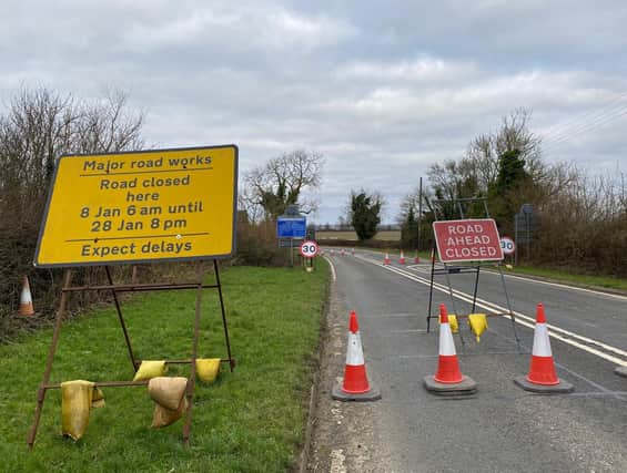 The A606 road closure between Burton Lazars and Melton Mowbray