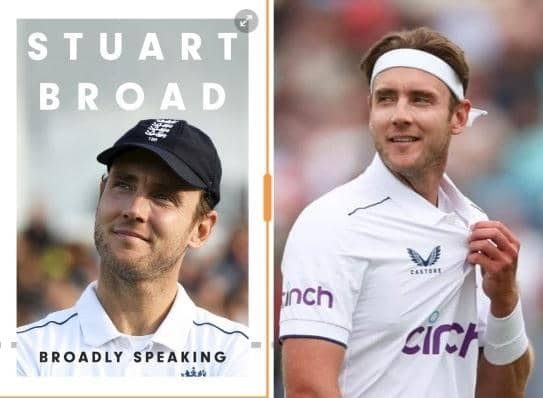 The front cover of Broadly Speaking by cricket legend Stuart Broad