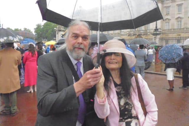 Christine Slomkowska and Patrick McCracken at Buckingham Palace