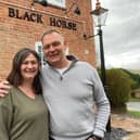 Simon and Tania Henson, the first tenants at the community-owned Black Horse pub at Grimston which reopens this week