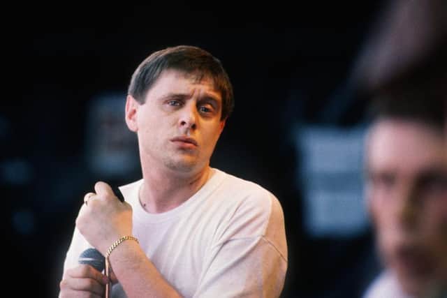 Happy Mondays, Shaun Ryder, Torhout/Werchter Festival, Torhout, Belgium, 6th July 1991. (Photo by Gie Knaeps/Getty Images)