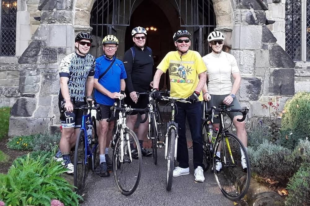 Cyclists taking part in a previous Ride+Stride fundraiser for Leicestershire churches