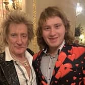 Cormac Boylan pictured with rock superstar, Rod Stewart, at The Ritz, in London