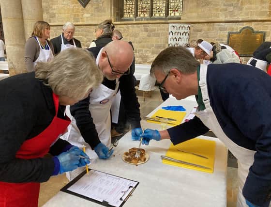 Judges assess tasty treats at British Pie Awards