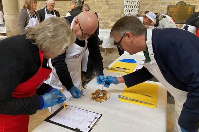 Judges assess tasty treats at British Pie Awards