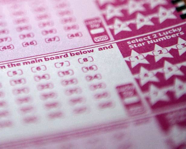 A lottery ticket for the EuroMillions draw