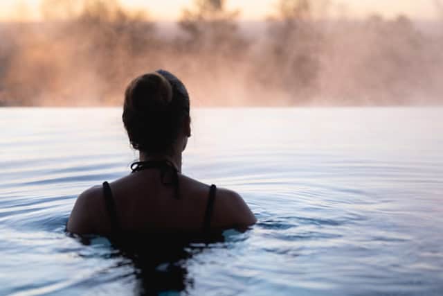 The infinity pool at Ragdale Hall Spa