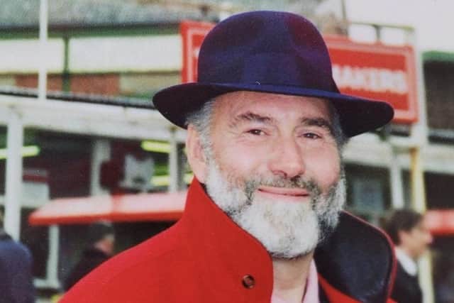 Tony McDonald wearing his trademark trilby hat
