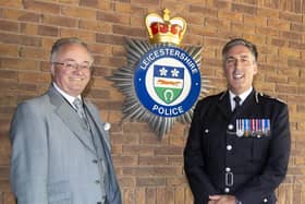 Crime Commissioner Rupert Matthews with Leicestershire Chief Constable Rob Nixon, who is to retire in March